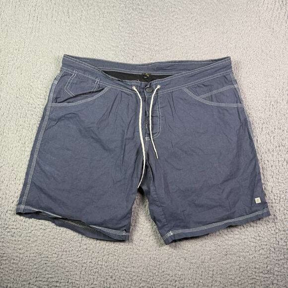 Fendi Swim Trunks Shorts Mens 52 Blue Lined Drawstring Board Hybrid Italy - Picture 1 of 14